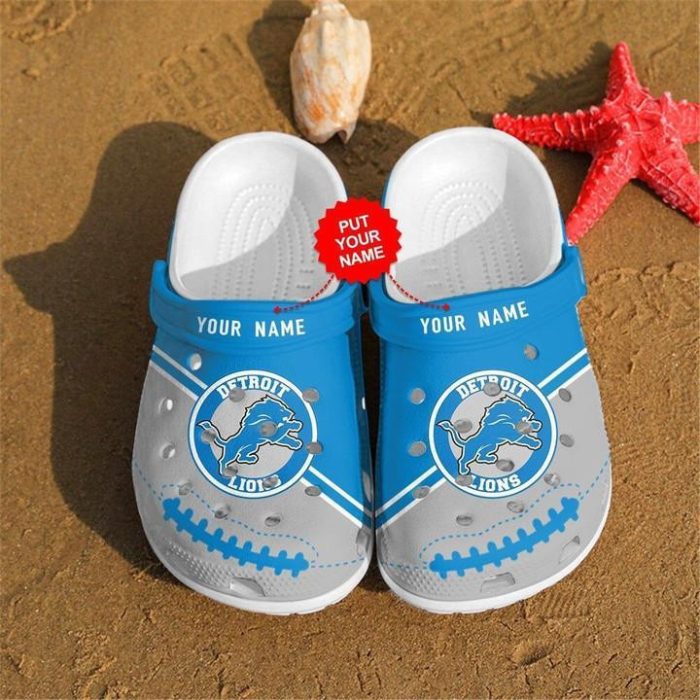 Custom Name Detroit Lions Crocs Crocband Clog Shoes BCL1254