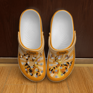 Custom Name Tiger Winnie The Pooh Crocs Crocband Clog Comfortable Water Shoes BCL1784