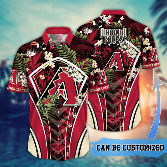 Customized Arizona Diamondbacks MLB Flower Summer Tropical Hawaiian Shirt HWS0540