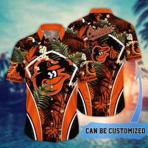 Customized Baltimore Orioles MLB Flower Summer Tropical Hawaiian Shirt HWS0543