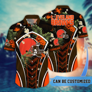 Customized Cleveland Browns NFL Flower Summer Tropical Hawaiian Shirt HWS0552