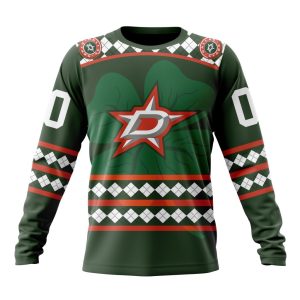 Customized Dallas Stars Shamrock Kits Hockey Celebrate St Patrick's Day Unisex Sweatshirt SWS1213