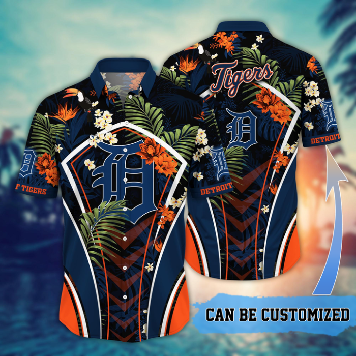 Customized Detroit Tigers MLB Flower Summer Tropical Hawaiian Shirt HWS0558