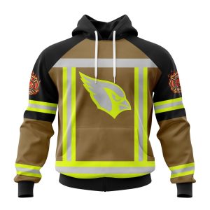 Customized NFL Arizona Cardinals Special Firefighter Uniform Design Unisex Hoodie TH0900