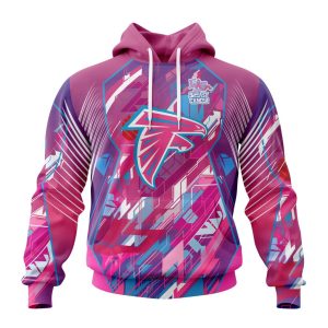 Customized NFL Atlanta Falcons I Pink I Can Fearless Again Breast Cancer Unisex Hoodie TH0903