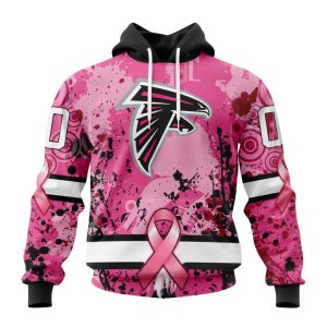 Customized NFL Atlanta Falcons I Pink I Can! In October We Wear Pink Breast Cancer Unisex Hoodie TH0904