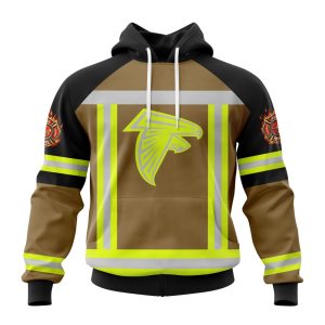 Customized NFL Atlanta Falcons Special Firefighter Uniform Design Unisex Hoodie TH0906