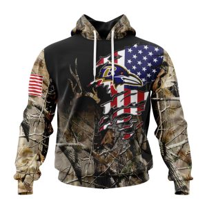 Customized NFL Baltimore Ravens Special Camo Realtree Hunting Unisex Hoodie TH0911
