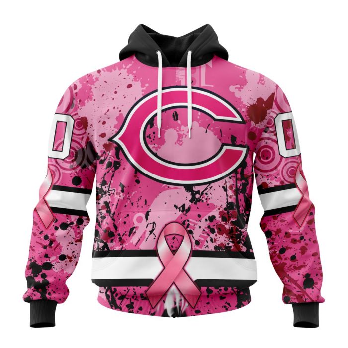 Customized NFL Chicago Bears I Pink I Can! In October We Wear Pink Breast Cancer Unisex Hoodie TH0928