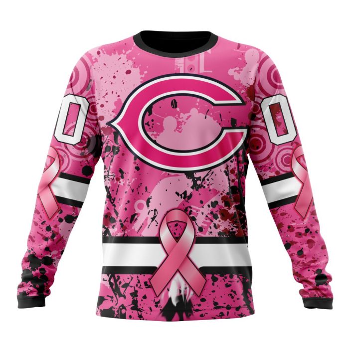 Customized NFL Chicago Bears I Pink I Can! In October We Wear Pink Breast Cancer Unisex Sweatshirt SWS065
