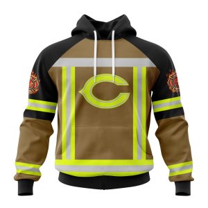 Customized NFL Chicago Bears Special Firefighter Uniform Design Unisex Hoodie TH0930