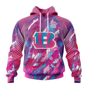 Customized NFL Cincinnati Bengals I Pink I Can Fearless Again Breast Cancer Unisex Hoodie TH0933