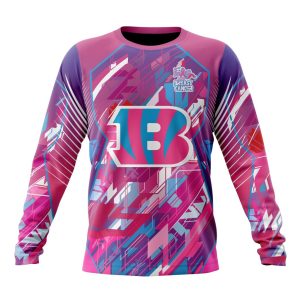 Customized NFL Cincinnati Bengals I Pink I Can Fearless Again Breast Cancer Unisex Sweatshirt SWS070