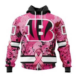Customized NFL Cincinnati Bengals I Pink I Can! In October We Wear Pink Breast Cancer Unisex Hoodie TH0934
