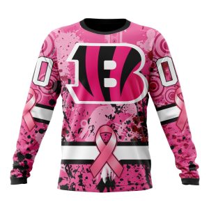 Customized NFL Cincinnati Bengals I Pink I Can! In October We Wear Pink Breast Cancer Unisex Sweatshirt SWS071