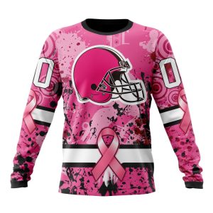 Customized NFL Cleveland Browns I Pink I Can! In October We Wear Pink Breast Cancer Unisex Sweatshirt SWS078
