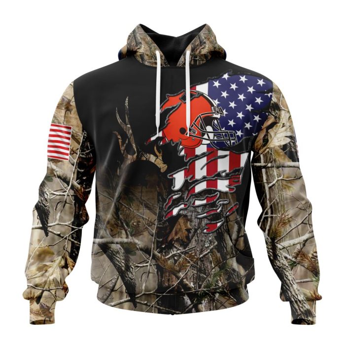 Customized NFL Cleveland Browns Special Camo Realtree Hunting Unisex Hoodie TH0942