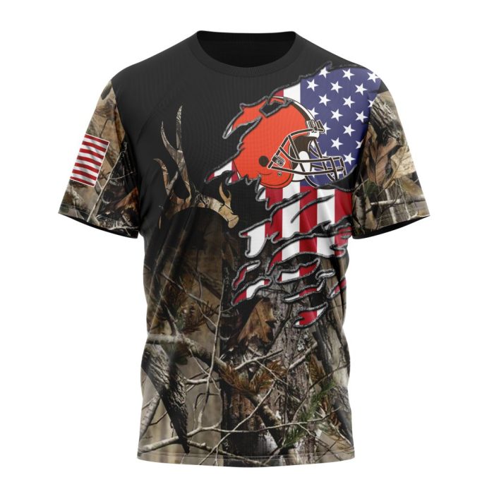 Customized NFL Cleveland Browns Special Camo Realtree Hunting Unisex Tshirt TS2796