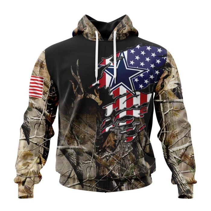 Customized NFL Dallas Cowboys Special Camo Realtree Hunting Unisex Hoodie TH0946