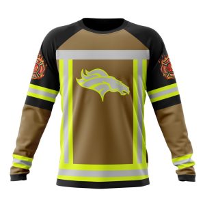 Customized NFL Denver Broncos Special Firefighter Uniform Design Unisex Sweatshirt SWS092
