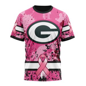 Customized NFL Green Bay Packers I Pink I Can! In October We Wear Pink Breast Cancer Unisex Tshirt TS2819