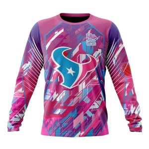 Customized NFL Houston Texans I Pink I Can Fearless Again Breast Cancer Unisex Sweatshirt SWS107