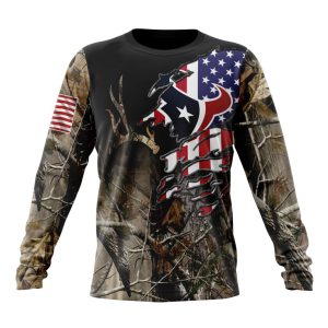 Customized NFL Houston Texans Special Camo Realtree Hunting Unisex Sweatshirt SWS109