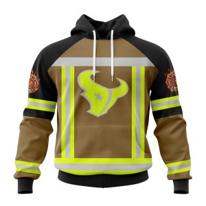 Customized NFL Houston Texans Special Firefighter Uniform Design Unisex Hoodie TH0973