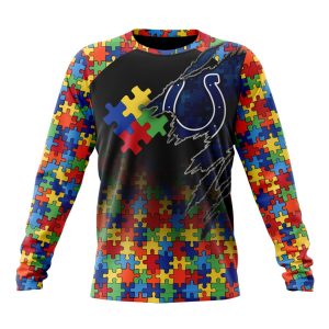 Customized NFL Indianapolis Colts Autism Awareness Design Unisex Sweatshirt SWS112
