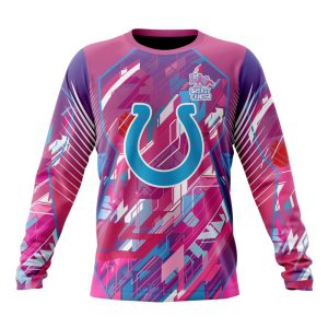 Customized NFL Indianapolis Colts I Pink I Can Fearless Again Breast Cancer Unisex Sweatshirt SWS113