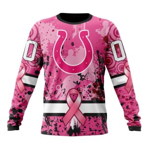 Customized NFL Indianapolis Colts I Pink I Can! In October We Wear Pink Breast Cancer Unisex Sweatshirt SWS114
