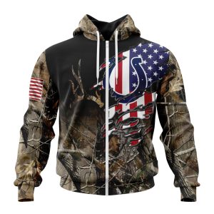 Customized NFL Indianapolis Colts Special Camo Realtree Hunting Unisex Zip Hoodie TZH0284