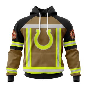 Customized NFL Indianapolis Colts Special Firefighter Uniform Design Unisex Hoodie TH0979