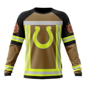 Customized NFL Indianapolis Colts Special Firefighter Uniform Design Unisex Sweatshirt SWS116