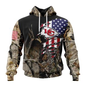 Customized NFL Kansas City Chiefs Special Camo Realtree Hunting Unisex Hoodie TH0990