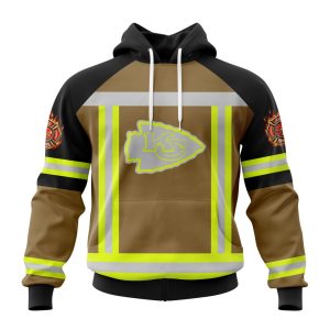 Customized NFL Kansas City Chiefs Special Firefighter Uniform Design Unisex Hoodie TH0991