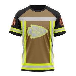 Customized NFL Kansas City Chiefs Special Firefighter Uniform Design Unisex Tshirt TS2845