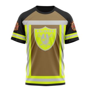 Customized NFL Las Vegas Raiders Special Firefighter Uniform Design Unisex Tshirt TS2851