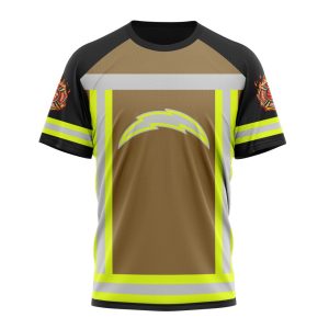 Customized NFL Los Angeles Chargers Special Firefighter Uniform Design Unisex Tshirt TS2857