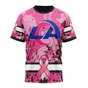Customized NFL Los Angeles Rams I Pink I Can! In October We Wear Pink Breast Cancer Unisex Tshirt TS2861