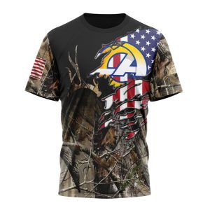 Customized NFL Los Angeles Rams Special Camo Realtree Hunting Unisex Tshirt TS2862