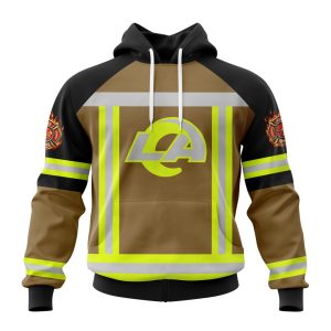 Customized NFL Los Angeles Rams Special Firefighter Uniform Design Unisex Hoodie TH1009