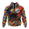 Customized NFL Miami Dolphins Autism Awareness Design Unisex Hoodie TH1011