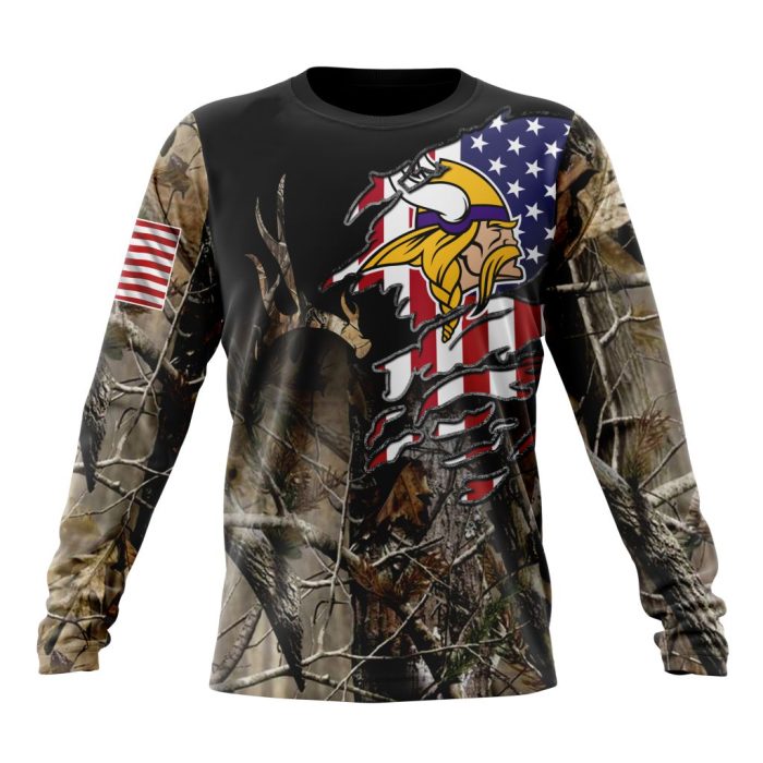 Customized NFL Minnesota Vikings Special Camo Realtree Hunting Unisex Sweatshirt SWS157