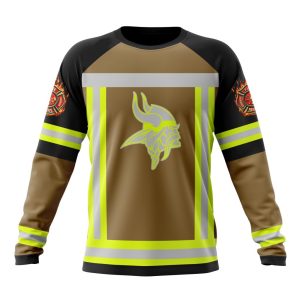 Customized NFL Minnesota Vikings Special Firefighter Uniform Design Unisex Sweatshirt SWS158