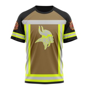 Customized NFL Minnesota Vikings Special Firefighter Uniform Design Unisex Tshirt TS2875