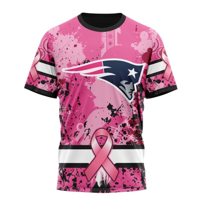Customized NFL New England Patriots I Pink I Can! In October We Wear Pink Breast Cancer Unisex Tshirt TS2879