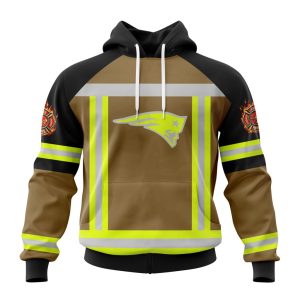 Customized NFL New England Patriots Special Firefighter Uniform Design Unisex Hoodie TH1027