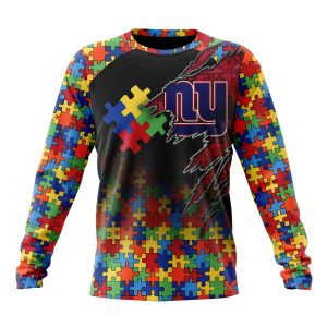 Customized NFL New York Giants Autism Awareness Design Unisex Sweatshirt SWS172