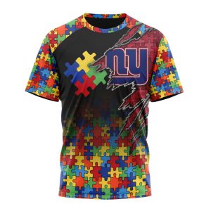 Customized NFL New York Giants Autism Awareness Design Unisex Tshirt TS2889